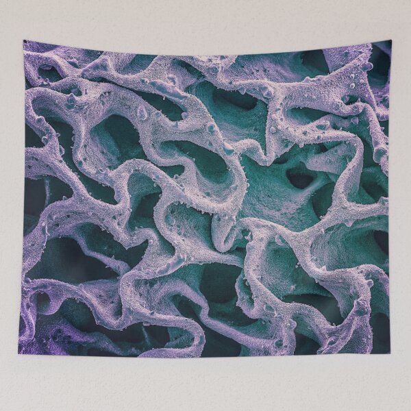 Item preview, Mushroom in SEM (blue) designed and sold by DiatomsATTACK.