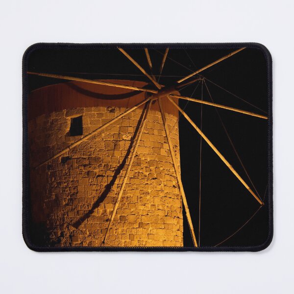 Item preview, Old greek windmill at night designed and sold by Michaelerch.