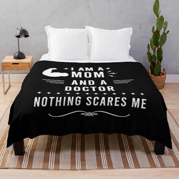 Item preview, I Am a Mom and a Doctor Nothing Scares Me, Doctor Mom Gift designed and sold by Yornat Store ⭐⭐⭐⭐⭐.