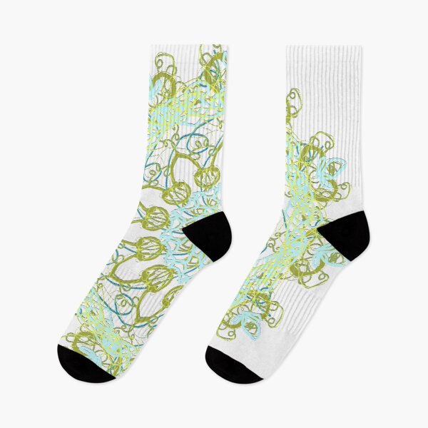 Item preview, ֎ STARFISH ֍ Scribbles ~*Limeade Sucker Punch*~ Retro Ocean Sea Marine Fish Creature ~ Mandala Medallion Kaleidoscope Sacred Geometry ~ green blue aqua tones designed and sold by Spinning Plates 360.