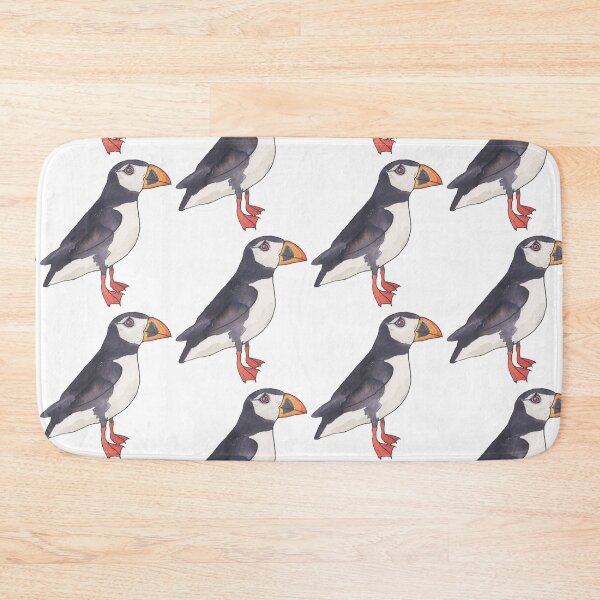 Item preview, Atlantic Puffin bird species watercolor art designed and sold by TheWaterBirds.