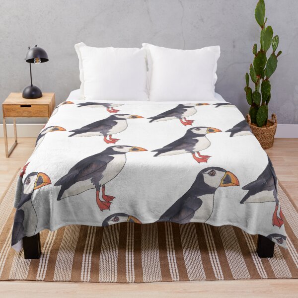 Item preview, Atlantic Puffin bird species watercolor art designed and sold by TheWaterBirds.