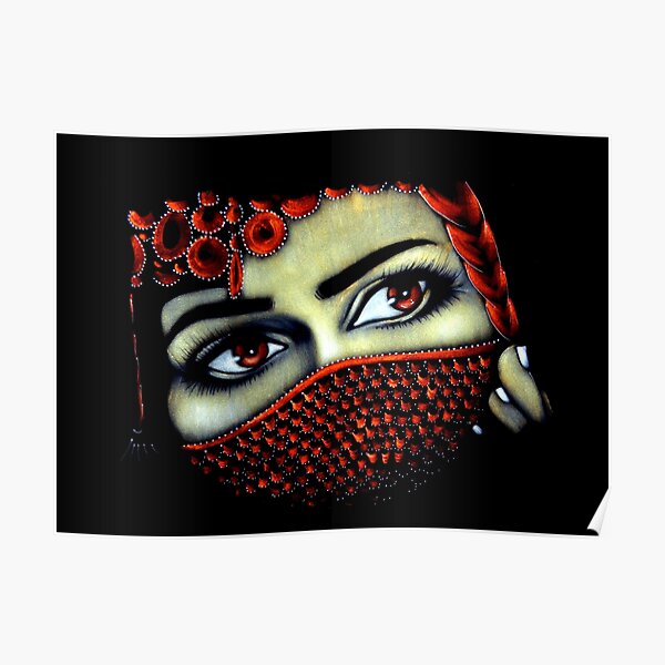 arabian girl with red vite Poster