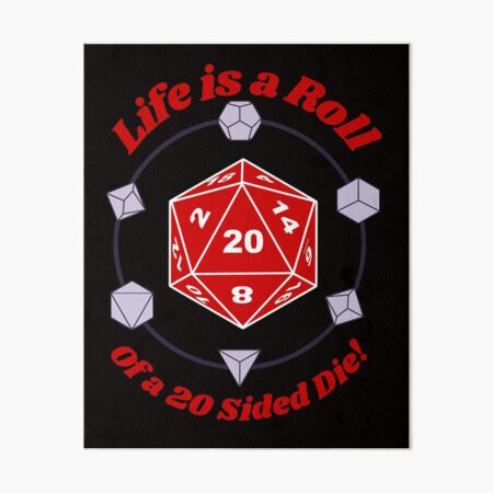 20 Sided Die Art Board Prints for Sale