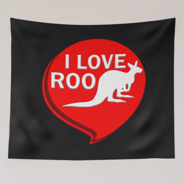 Item preview, red speech bubble with kangaroo, symbol of Australia designed and sold by vilma3000.