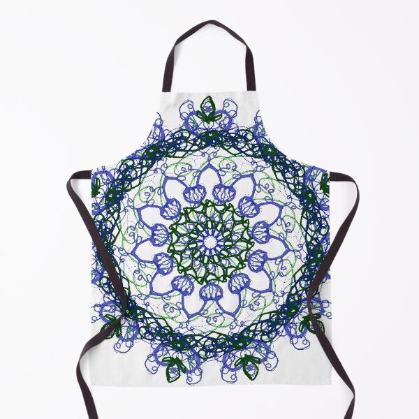 Item preview, ֎ STARFISH ֍ Scribbles ~*Blue Bayou Sucker Punch*~ Retro Ocean Sea Marine Fish Creature ~ Mandala Medallion Kaleidoscope Sacred Geometry ~ swamp green blue tones designed and sold by Spinning Plates 360.