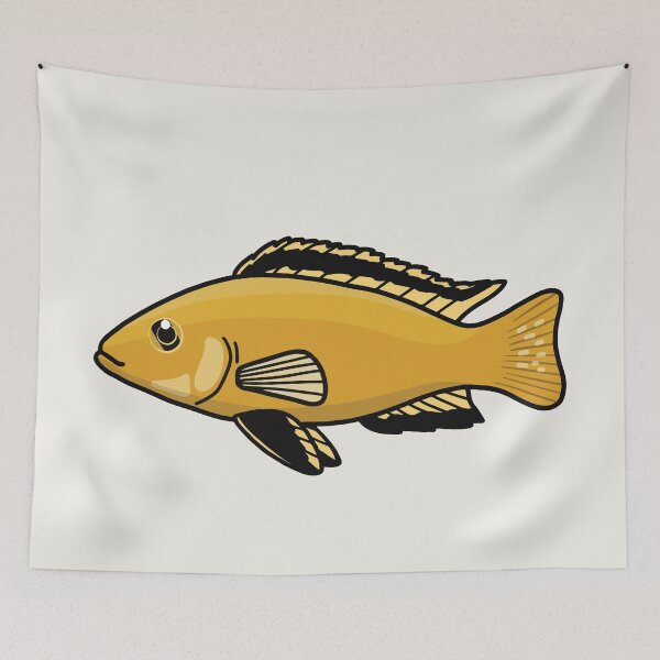 Item preview, Electric Yellow Cichlid, best fishkeeper gift, aquarium gift - aquadesk designed and sold by Aquadesk.