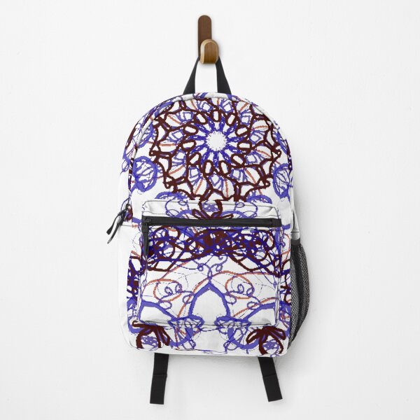 Item preview, ֎ STARFISH ֍ Scribbles ~*Grape Sucker Punch*~ Retro Ocean Sea Marine Fish Creature ~ Mandala Medallion Kaleidoscope Sacred Geometry ~ purple blue violet maroon brown tones designed and sold by Spinning Plates 360.