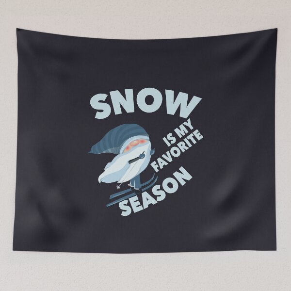 Item preview, Snow is my favorite season - Cute winter skiing gnome designed and sold by NadyaCC.
