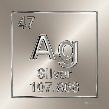 Artwork thumbnail, Periodic Table of Elements - Silver (Ag) by Serge Averbukh Art Studio