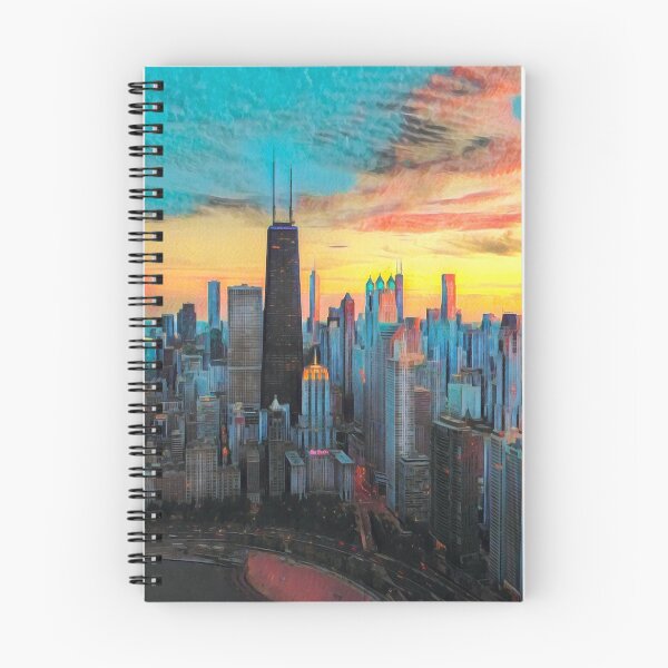 Artikelvorschau, Skyline von Chicago entworfen und verkauft von Sofia-Draws.