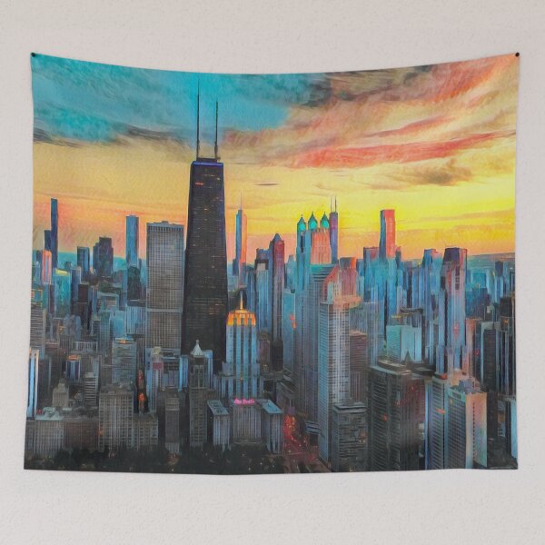 Artikelvorschau, Skyline von Chicago entworfen und verkauft von Sofia-Draws.