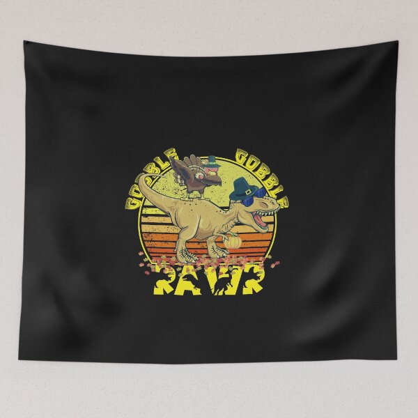 Item preview, Funny Retro Sunset Thanksgiving Turkey Dinosaur - Gobble rawr designed and sold by laiwole.