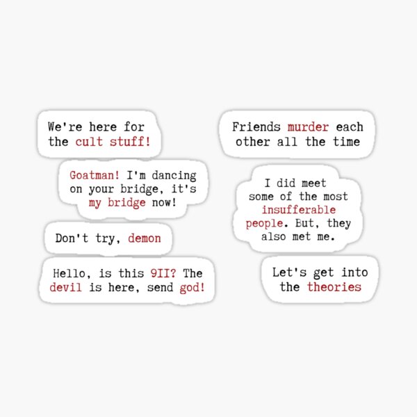 "Buzzfeed Unsolved Quotes Sticker Pack (2)" Sticker for Sale by AudF