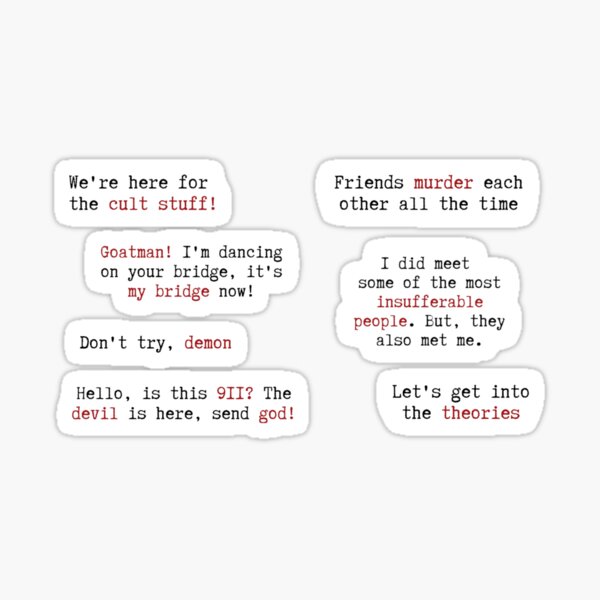Buzzfeed Unsolved Quotes Sticker Pack (2) Sticker