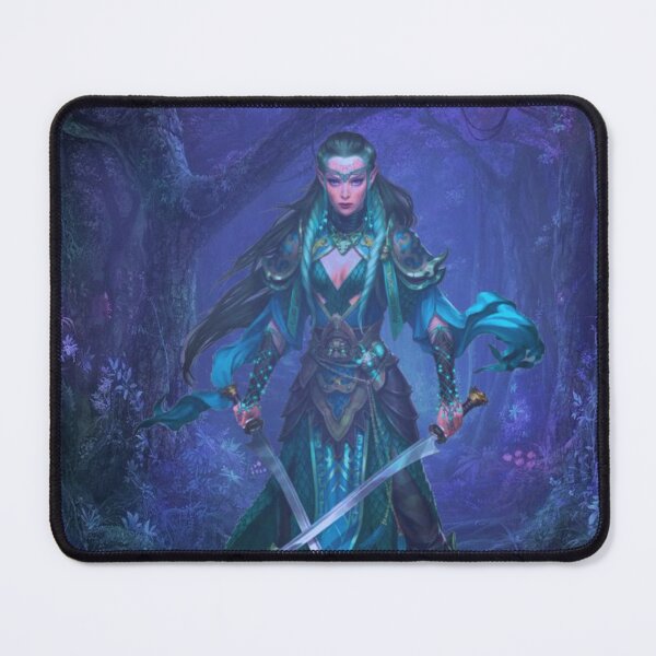 Item preview, Elf warrior at night in the fantasy forest designed and sold by brendanre.