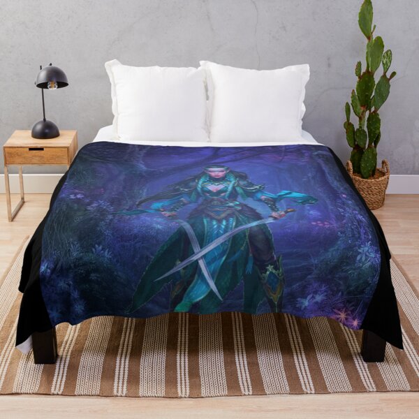 Item preview, Elf warrior at night in the fantasy forest designed and sold by brendanre.