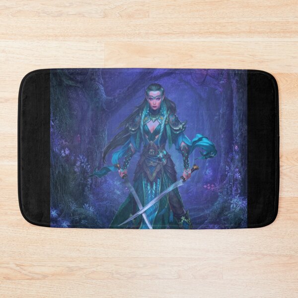 Item preview, Elf warrior at night in the fantasy forest designed and sold by brendanre.