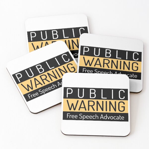 Item preview, Public Warning Free Speech Advocate designed and sold by Mysmartworld.