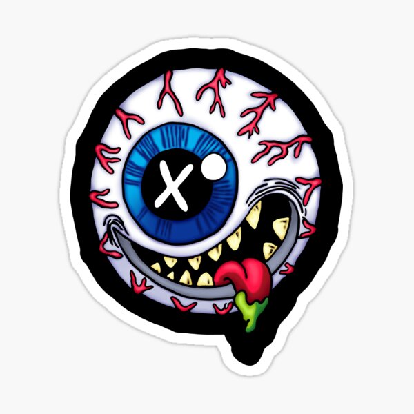 Item preview, Graffitti Skateboard Style Monster Eyeball With Teeth designed and sold by strawberryrawrr.