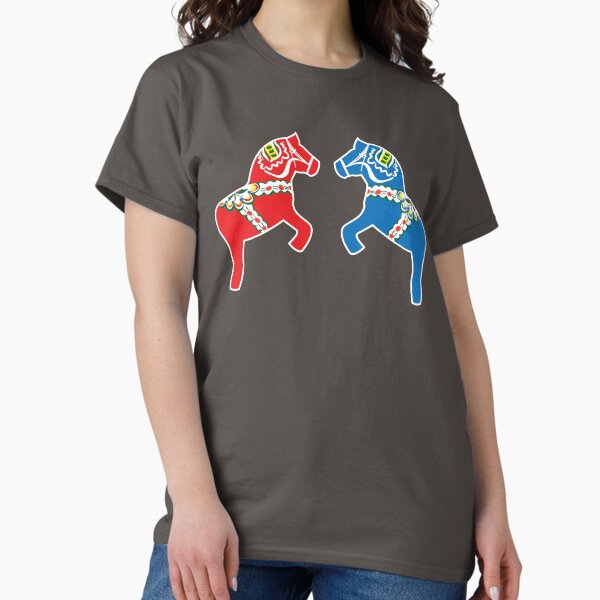 Item preview, Dalahästar - Dala horses - red and blue designed and sold by knappidesign.