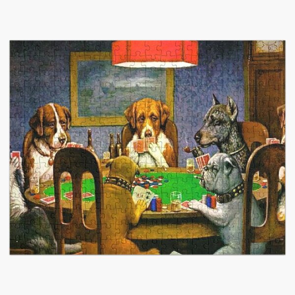 Poker Dogs (1852pz) - 500 Piece Jigsaw Puzzle
