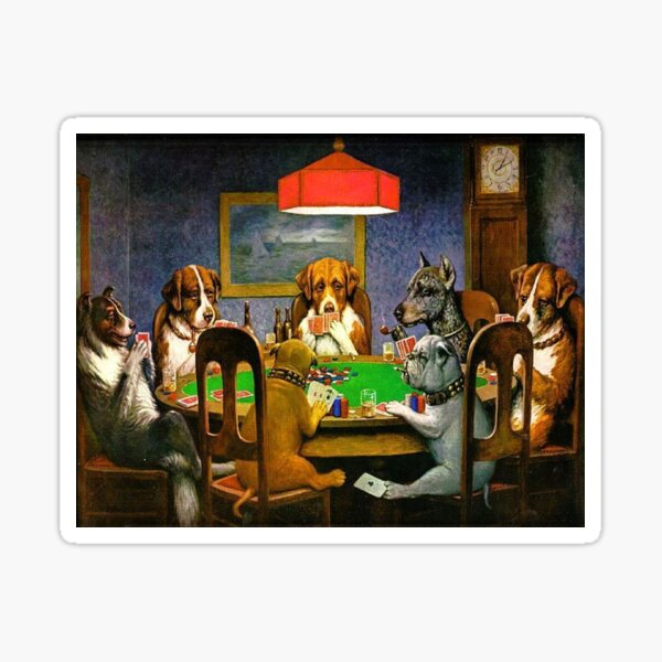 Vista previa del artículo con la obra «Perros jugando al póker», diseñado y vendido por Adbor-Tb.
