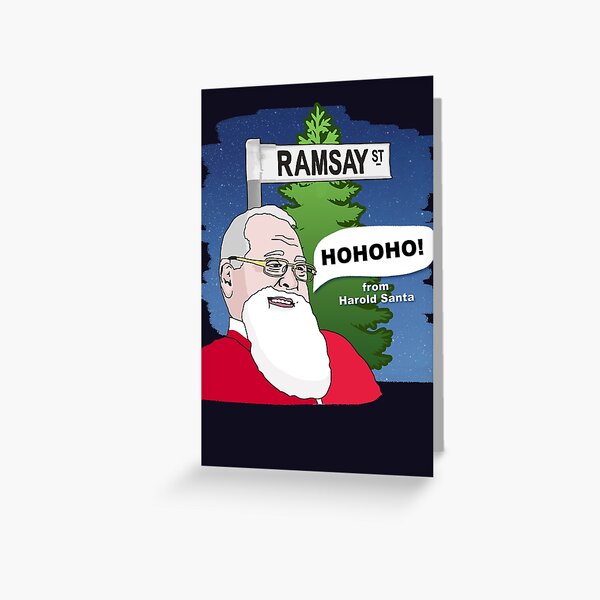 Ramsay St Xmas - Harold Santa Greeting Card