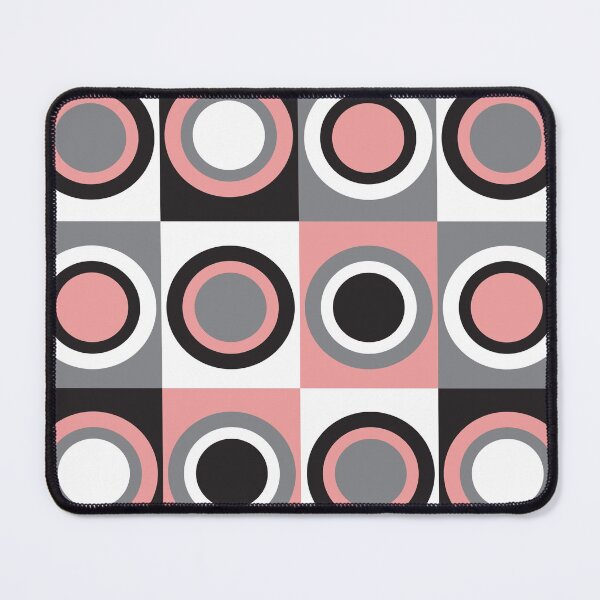 Item preview, Pink Gray Black White Circle Pattern designed and sold by ValeriesGallery.