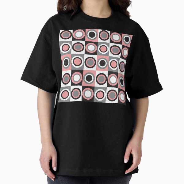 Item preview, Pink Gray Black White Circle Pattern designed and sold by ValeriesGallery.