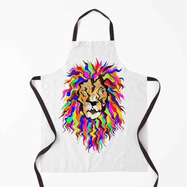 Item preview, Colorful Graphic Lion Head Illustration designed and sold by WhatWhatDesigns.
