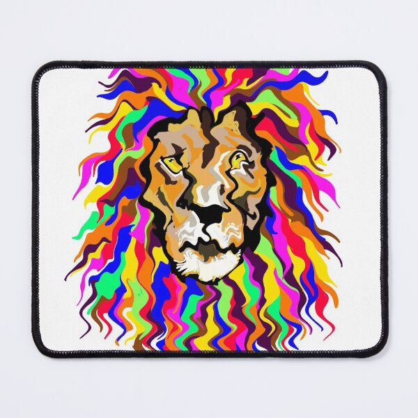 Item preview, Colorful Graphic Lion Head Illustration designed and sold by WhatWhatDesigns.