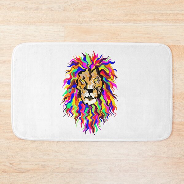 Item preview, Colorful Graphic Lion Head Illustration designed and sold by WhatWhatDesigns.