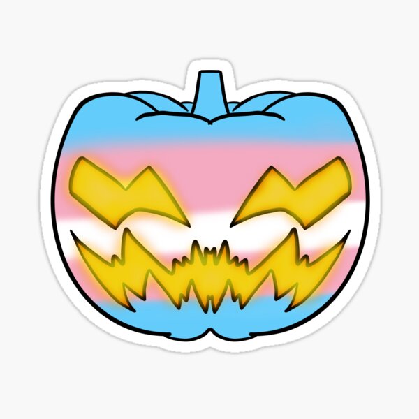 Trans pride pumpkin Sticker