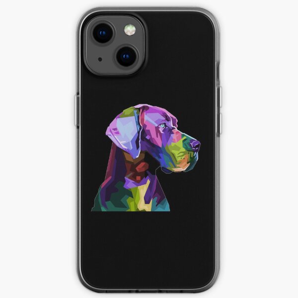 colorful great Dane dog iPhone Soft Case