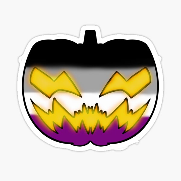 Ace pride pumpkin Sticker