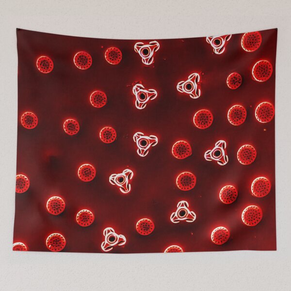 Item preview, Diatom - Lindavia in SEM (cribra, red) designed and sold by DiatomsATTACK.