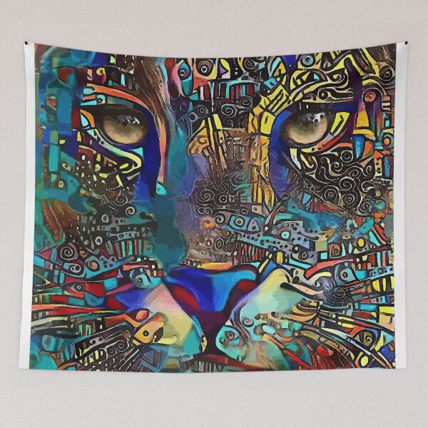 Item preview, Fabulous Léo, leopard, leopardo, wild tiger, lea roche paintings designed and sold by L. ROCHE.
