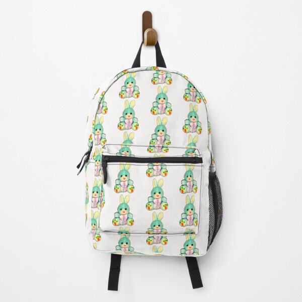 Item preview, Cute Light Blue Rabbit with Carrots & Bowknot designed and sold by LoloTrends.