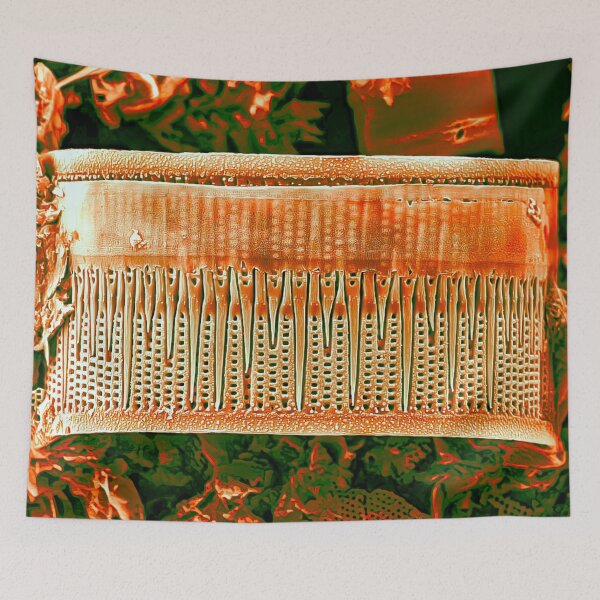 Item preview, Diatom - Aulacoseira (Fire Red) designed and sold by DiatomsATTACK.