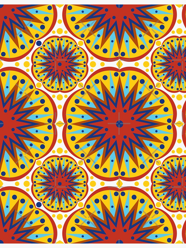 Aperçu 3 sur 3. Sticker avec l'œuvre Motif d'explosion africaine créée et vendue par littlesoulzwear.