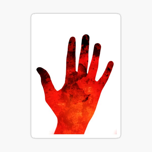 Caught Red Handed Sticker By Davidlich Redbubble