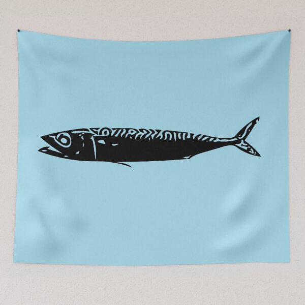 Item preview, Pacific Chub Mackerel Black Design  designed and sold by designsasstultd.