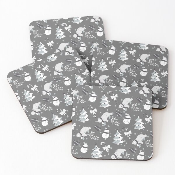 Item preview, Classic Grey Christmas Pattern designed and sold by fowons.