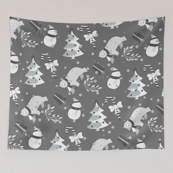 Item preview, Classic Grey Christmas Pattern designed and sold by fowons.