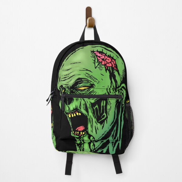 Item preview, Graffitti Skateboard Style Green Zombie Head Showing Its Brain designed and sold by strawberryrawrr.