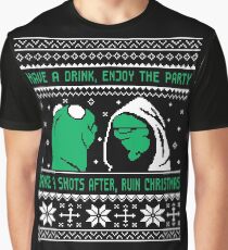 Funny Kermit Ugly Christmas Sweater Graphic T-Shirt