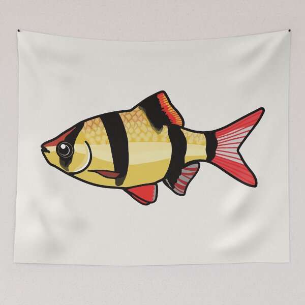 Item preview, Tiger Barb, best fishkeeper gift, aquarium gift - aquadesk designed and sold by Aquadesk.