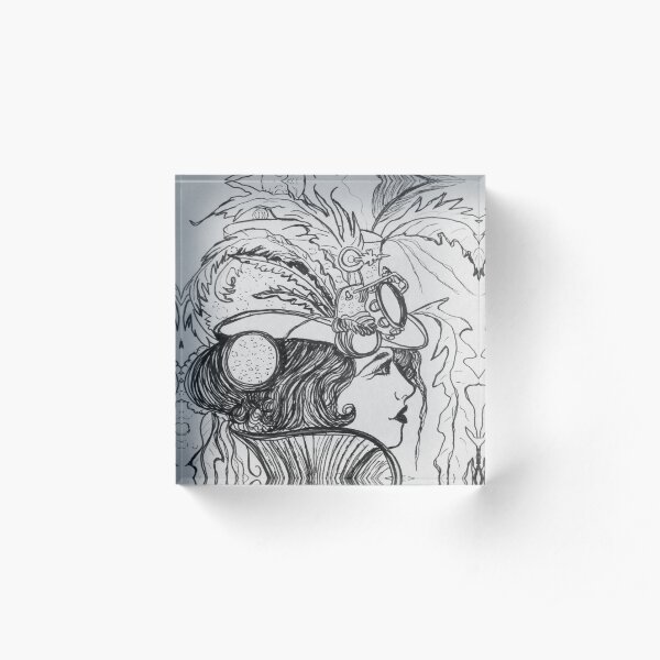 Steampunk Acrylic Block