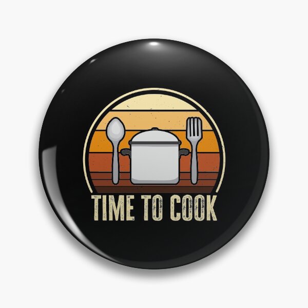 Item preview, Funny Cooking Lover Quote - Time to Cook. Gift for Chefs, Retro Vintage designed and sold by AS-Shirts.